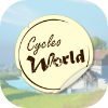 Logo de Cycléo World et image d'un grand environnement virtuel.
