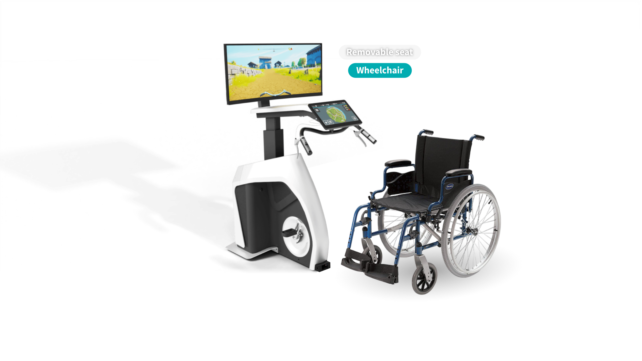 Cycleo with wheelchair